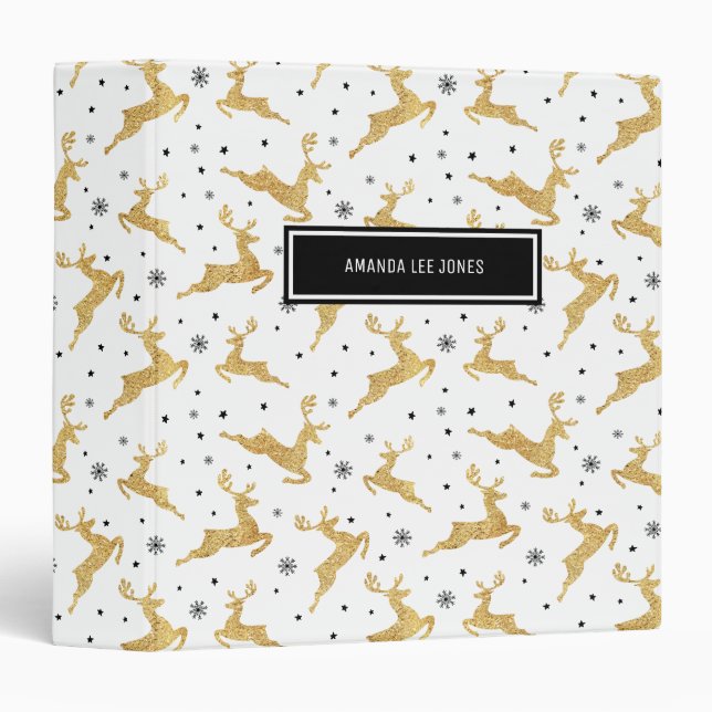 Gold Reindeers Binder (Front/Spine)
