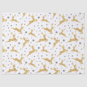 Gold Reindeers Tissue Paper