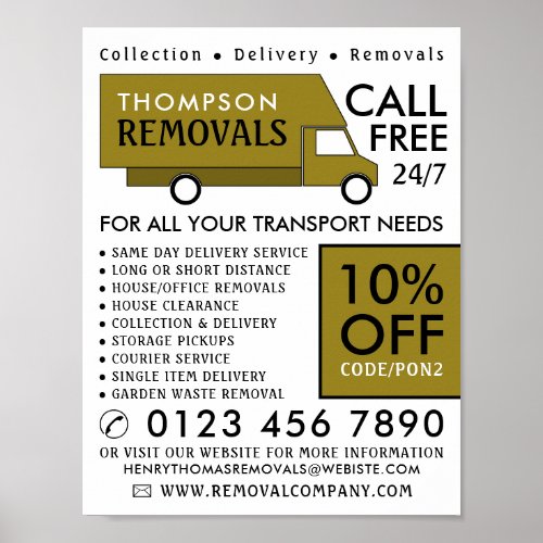 Gold Removal Van Removal Company Advertising Poster