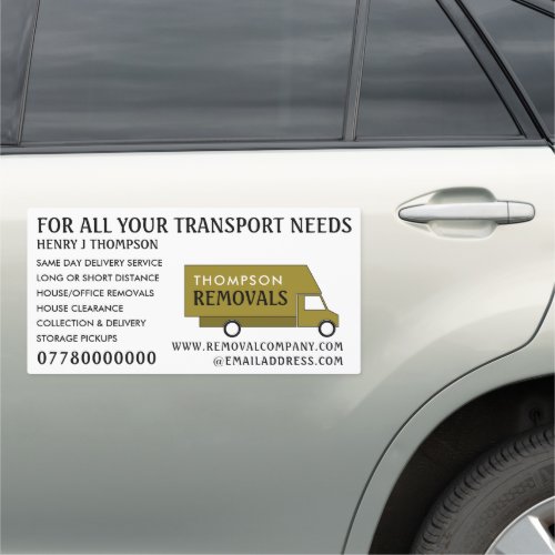 Gold Removal Van Removal Company Car Magnet