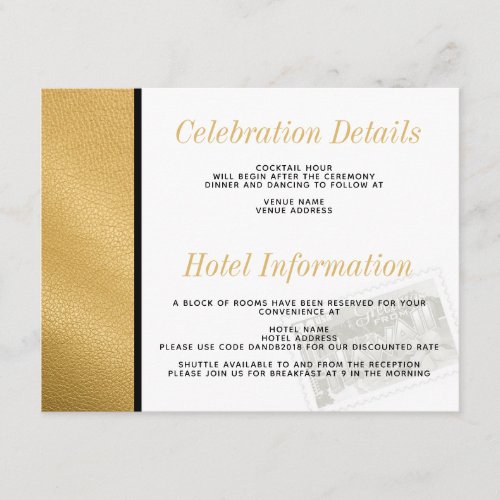 Gold Reno Passport Enclosure Card