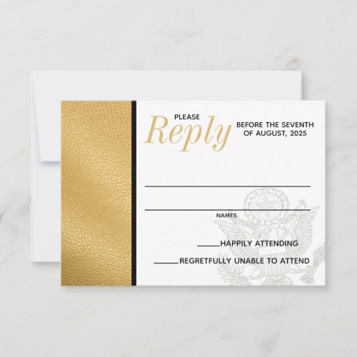 Gold Reno Passport RSVP Card