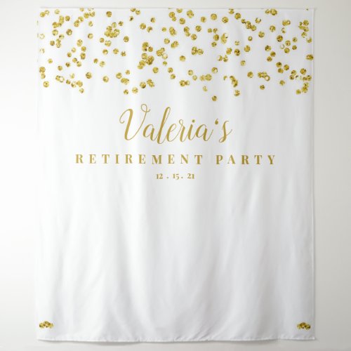 Gold Retirement Party Backdrop Photo Booth Prop