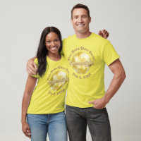 Gold Retro Disco Ball PERSONALIZED T-Shirt