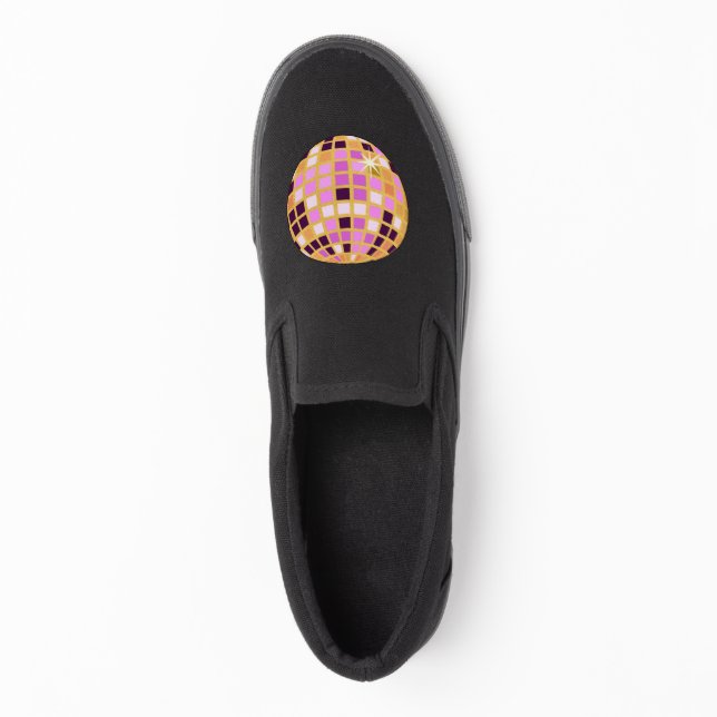 Gold Retro Modern Disco Ball  Patch (On Shoe Tip)