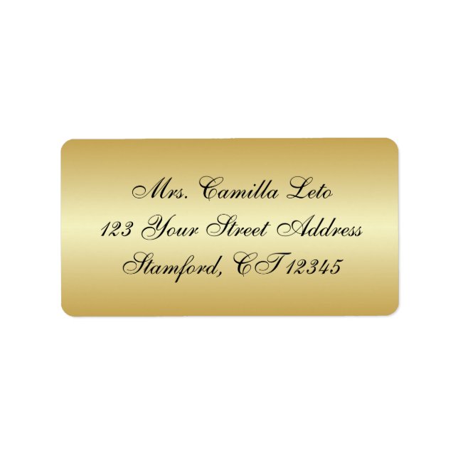 Gold Return Address Label (Front)