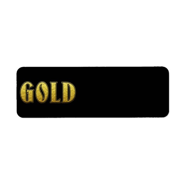 Gold Return Address Label (Front)