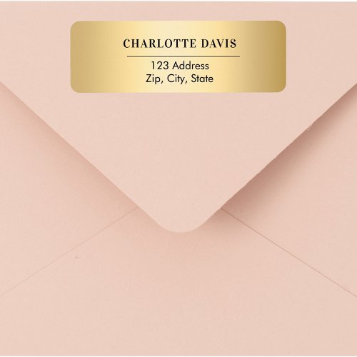 Gold return address  label