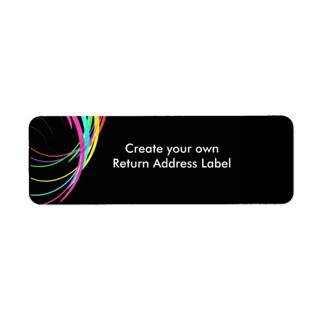 Gold Return Address Label black (Front)