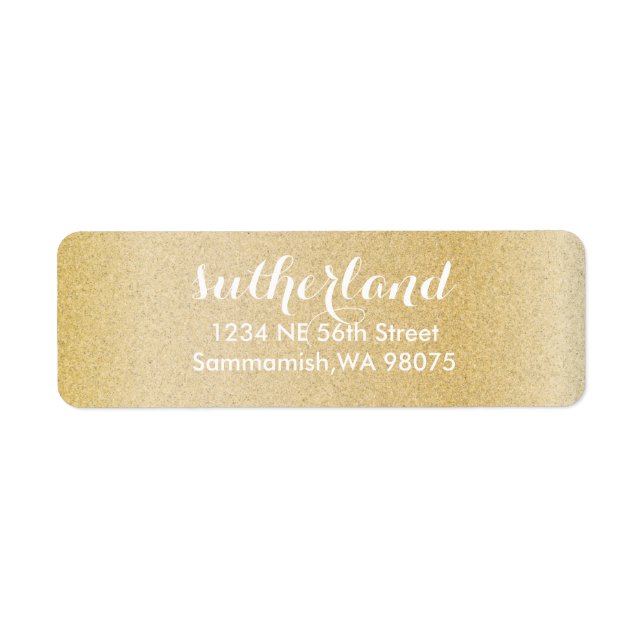 Gold Return Address Labels (Front)