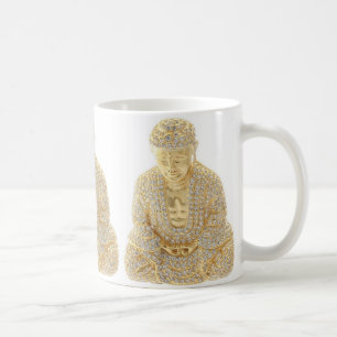 Gold Rhinestone Buddha Coffee Tea Coffee Mug