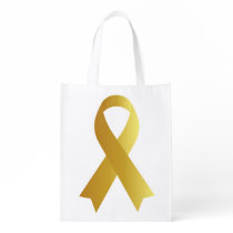 Gold Ribbon Childhood Cancer Osteosarcoma Grocery Bag