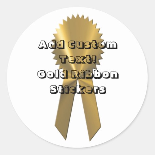 Gold Ribbon Custom Seals And Stickers
