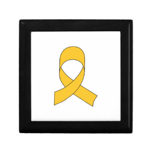 Gold Ribbon Drawing Gift Box