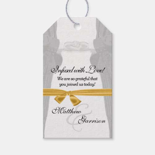 Gold Ribbon Gay Wedding Vintage Grooms Favor Gift Tags