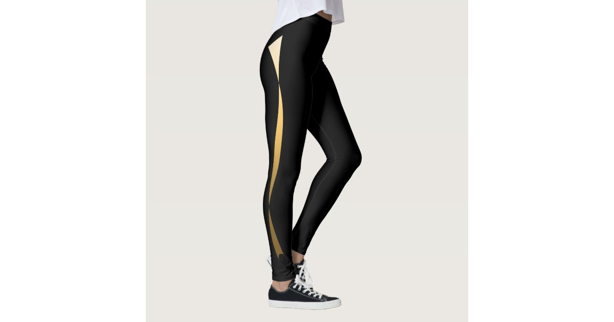 Gold Ribbon Leggings Zazzle