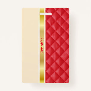 Gold Ribbon Luggage Tag / Badge