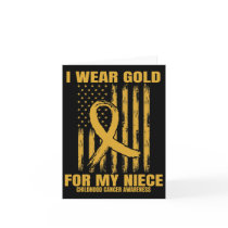 Gold Ribbon Niece Childhood Cancer Awareness Ameri Card