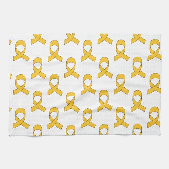 Gold Ribbon Pattern Towel (Horizontal)