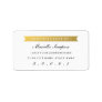 Gold Ribbon Sent to you From with Custom Address Label