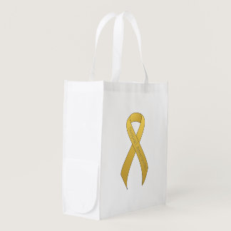 Gold Ribbon Support Awareness Grocery Bag