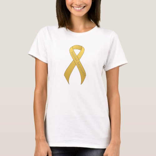 Gold Ribbon Support Awareness T_Shirt