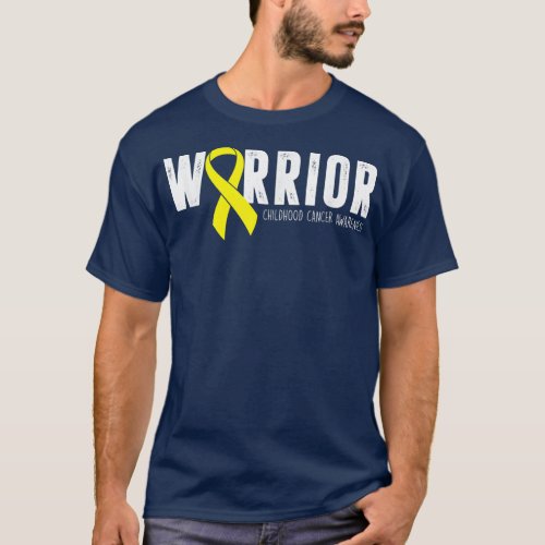 Gold Ribbon Warrior childhood cancer awareness  T_Shirt