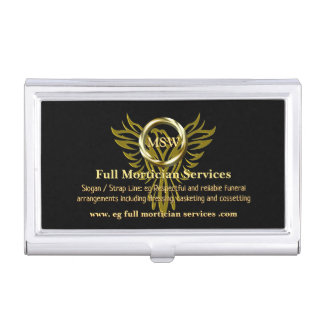 Gold Ring, Rising Phoenix, Mortician Service Business Card Case