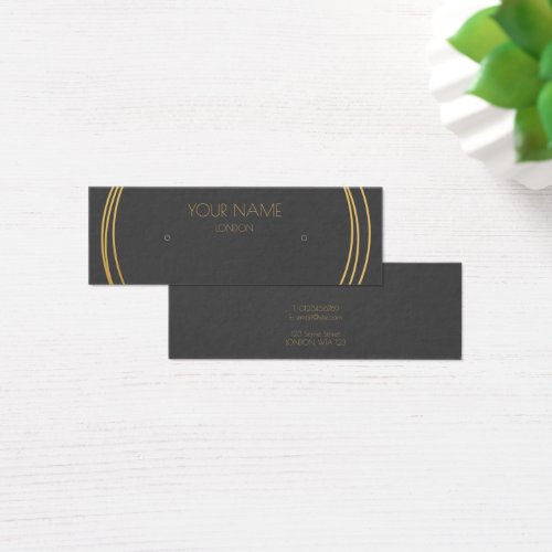 Gold rings earring display card