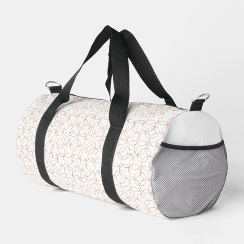 Gold Rings On White Wedding Duffle Bag