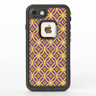 Gold Rings Pattern With Royal Purple Red Blue