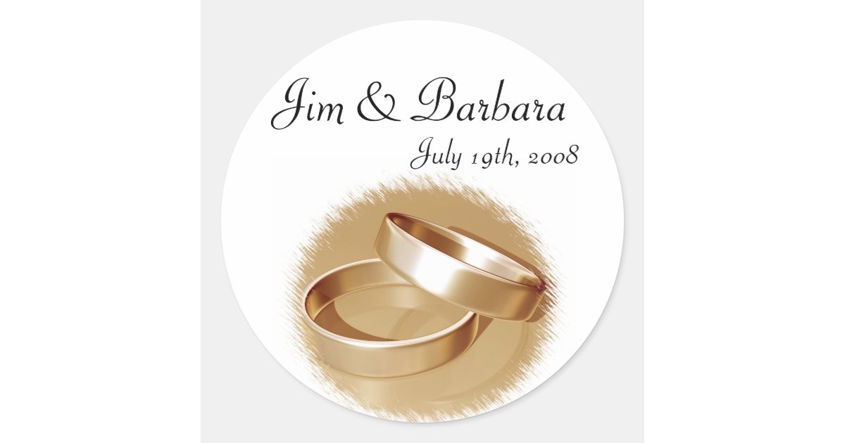 Rings Sticker Set Gold Rings Stickers | Zazzle