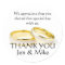 Gold Rings Thank You Wedding Favor Stickers