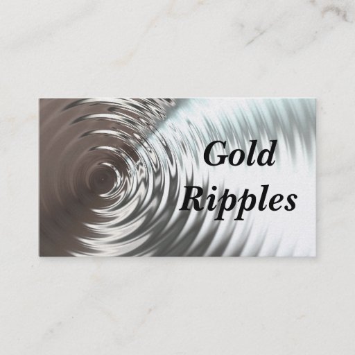 Customizable Gold Ripples Business Cards