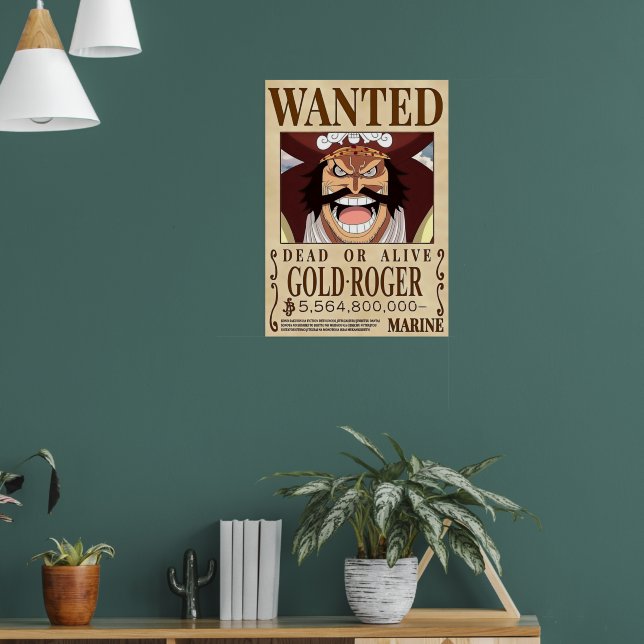 GOLD ROGER One Piece wanted Poster | Zazzle