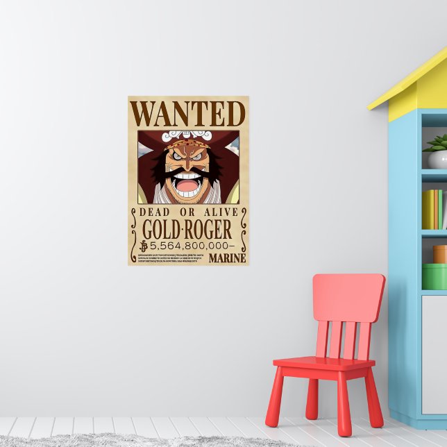 GOLD ROGER One Piece wanted Poster | Zazzle