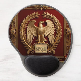 Gold Roman Imperial Eagle over Red No.4 Gel Mouse Pad
