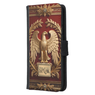 Gold Roman Imperial Eagle over Red No.4 Samsung Galaxy S5 Wallet Case
