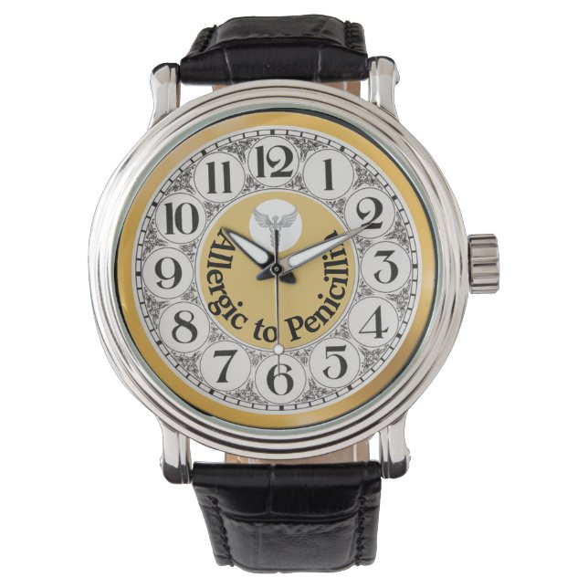 Gold Roman numeral chic Art Deco Watch (Front)