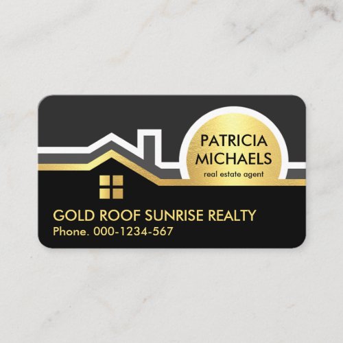 Gold Roof Sunrise Border Realty Business Card
