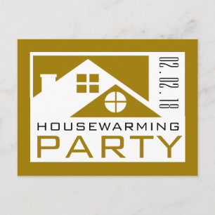 Gold Rooftop, Housewarming Party Invitation