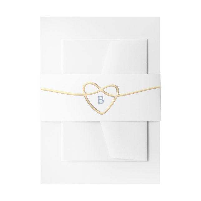 Gold Rope Heart Wedding Belly Band (Front Example)