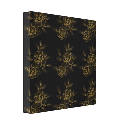 Gold Rose 12x12 Canvas Print | Zazzle