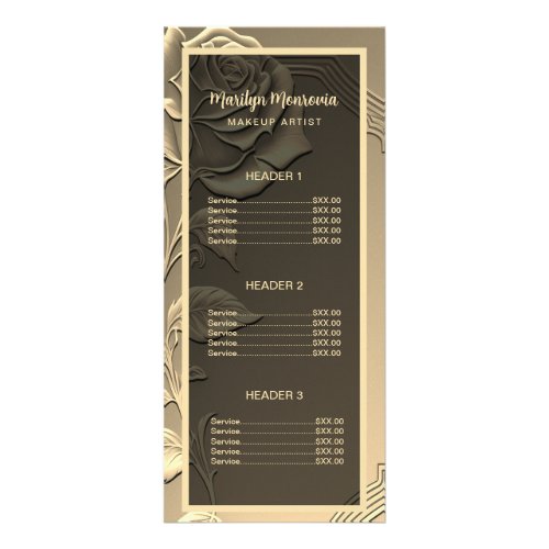 Gold Rose Beauty Salon Rack Card