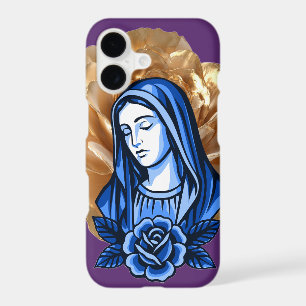 Gold Rose Blue Mother Mary Rich Deep Plum Faith iPhone 17 Case