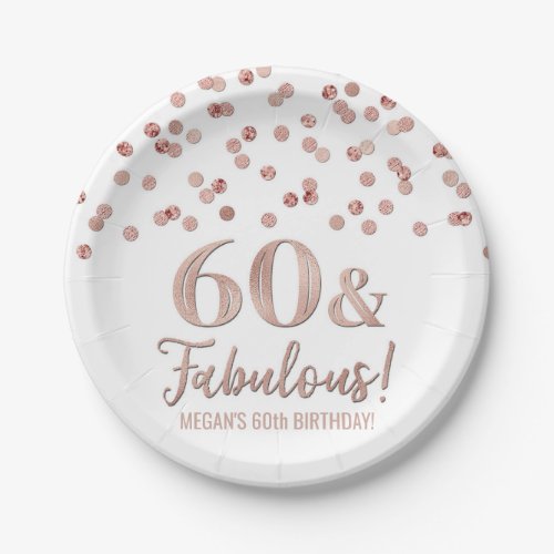 Gold Rose Confetti 60 and Fabulous Paper Plates