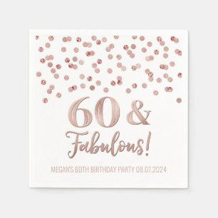 Gold Rose Confetti 60 & Fabulous Napkins