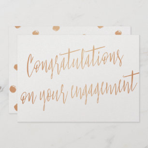 Gold rose "Congratulations on your engagement" Invitation