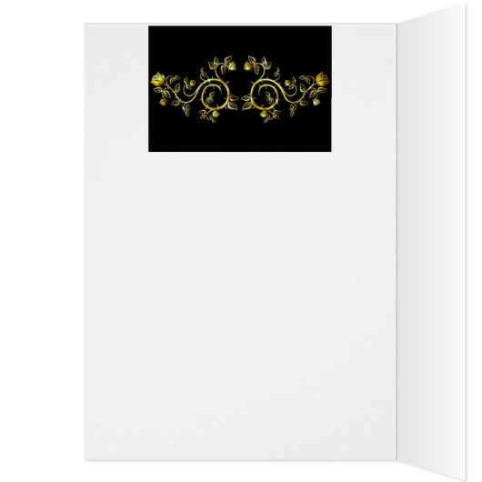 Gold Rose for You card (Inside (Left))