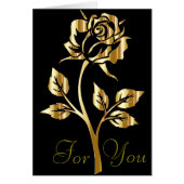 Gold Rose for You card (Front)